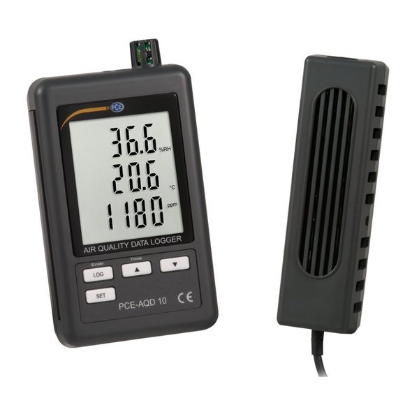 Pce Instruments CO2 / Humidity / Temperature Datalogger, 0 to 4000 ppm PCE-AQD 10